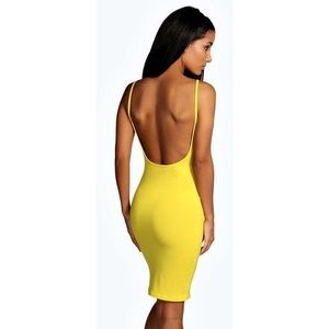 Boohoo sleeveless dress yellow